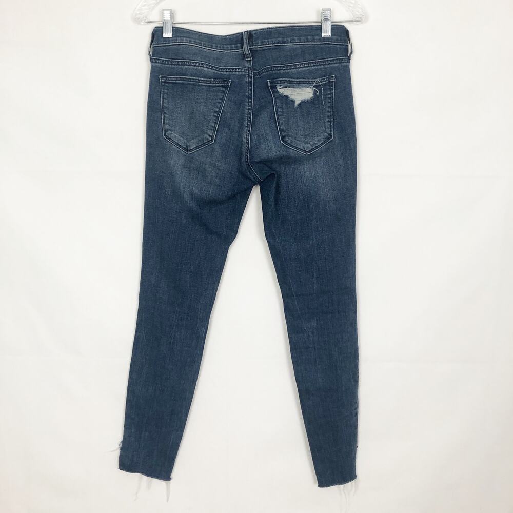 Gap Mid-Rise Distressed Dark Wash Jeans Size 26 - Picture 6 of 11